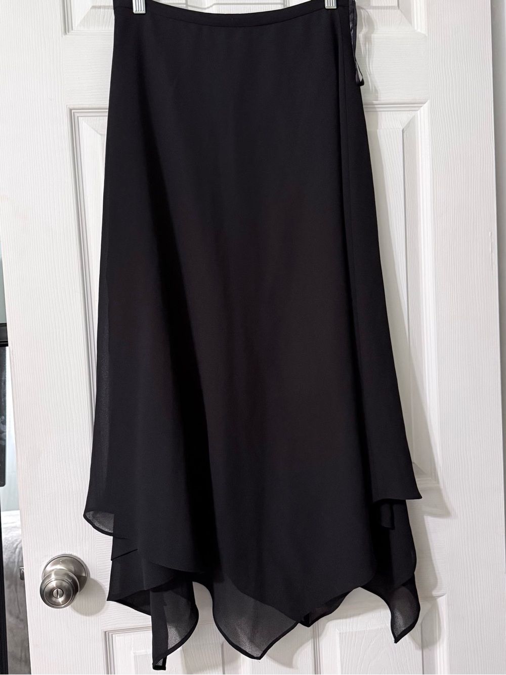 Another Thyme Black Handkerchief Asymmetrical Hem Women’s Skirt Sm